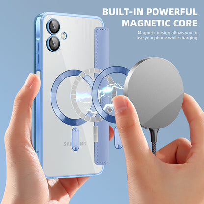 MagSafe futrola za Samsung Galaxy A06 A065, Techsuit, SmartMag Book, Plava