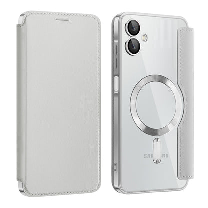 MagSafe futrola za Samsung Galaxy A06 A065, Techsuit, SmartMag Book, Siva