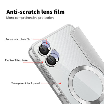 MagSafe futrola za Samsung Galaxy A06 A065, Techsuit, SmartMag Book, Siva