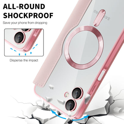 MagSafe futrola za Samsung Galaxy A06 A065, Techsuit, SmartMag Book, Roza