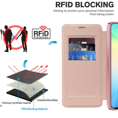 MagSafe futrola za Samsung Galaxy A06 A065, Techsuit, SmartMag Book, Roza
