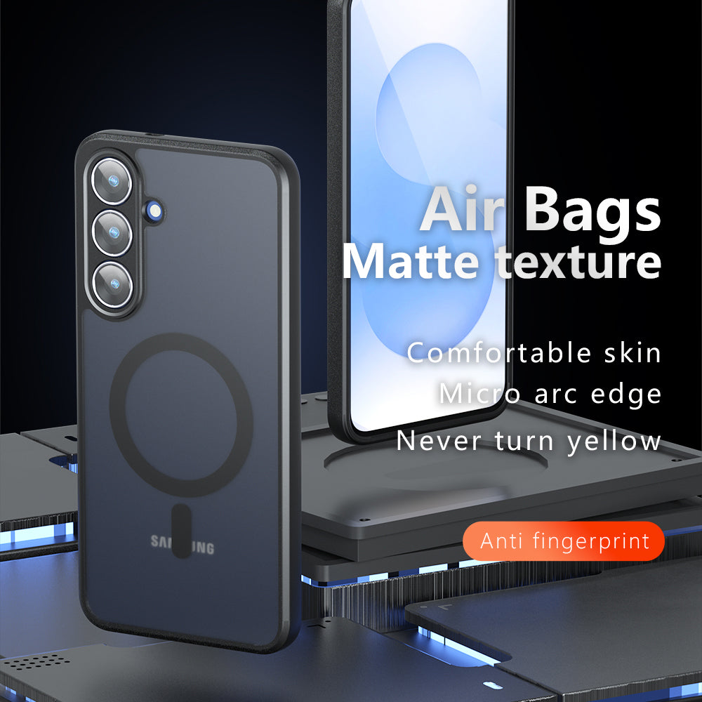 Futrola MagSafe za Samsung Galaxy A07 4G A075, Techsuit, PureFrost, Satin Crna