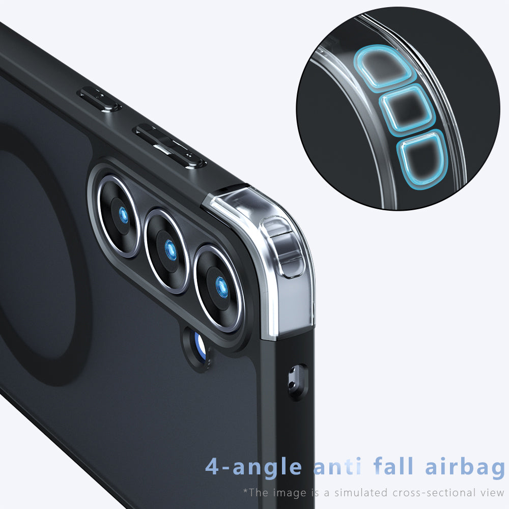 Futrola MagSafe za Samsung Galaxy A07 4G A075, Techsuit, PureFrost, Satin Crna