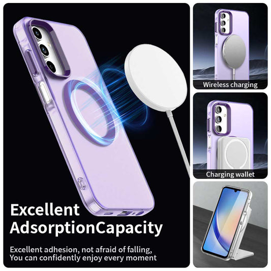 MagSafe futrola za Samsung Galaxy A15 5G A156 / A15 A155, Techsuit, CandyCase, Ljubičasta