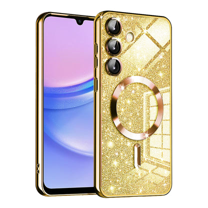 MagSafe futrola za Samsung Galaxy A15 5G A156 / A15 A155, Techsuit, Luxury Glitter, Zlatna