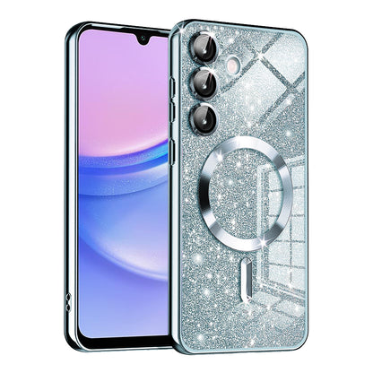 MagSafe futrola za Samsung Galaxy A15 5G A156 / A15 A155, Techsuit, Luxury Glitter, Plava