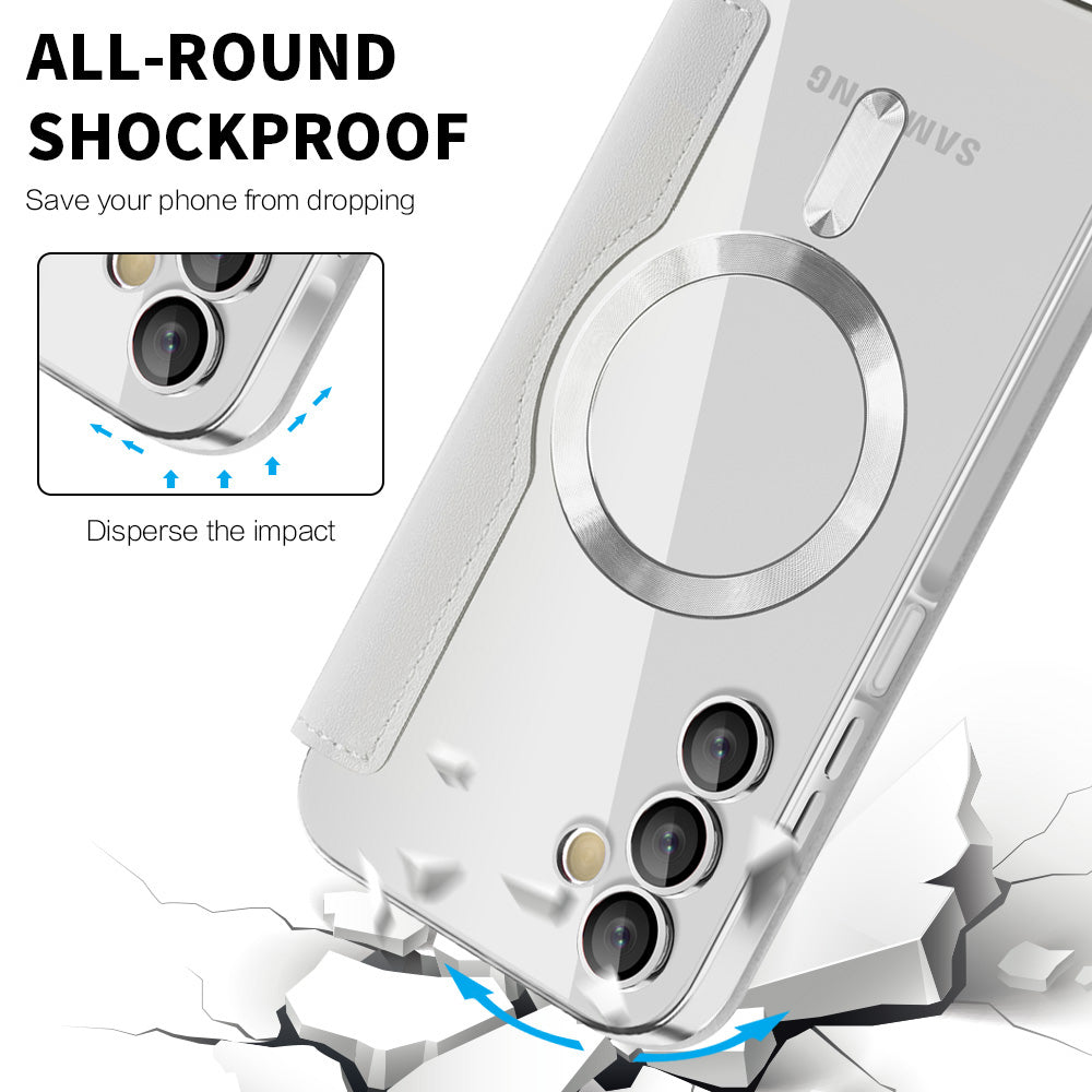 MagSafe futrola za Samsung Galaxy A15 5G A156 / A15 A155, Techsuit, SmartMag Book, Siva