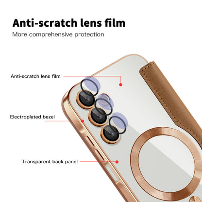 MagSafe futrola za Samsung Galaxy A15 5G A156 / A15 A155, Techsuit, SmartMag Book, Smeđa