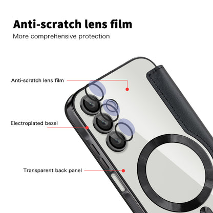 MagSafe futrola za Samsung Galaxy A15 5G A156 / A15 A155, Techsuit, SmartMag Book, Crna