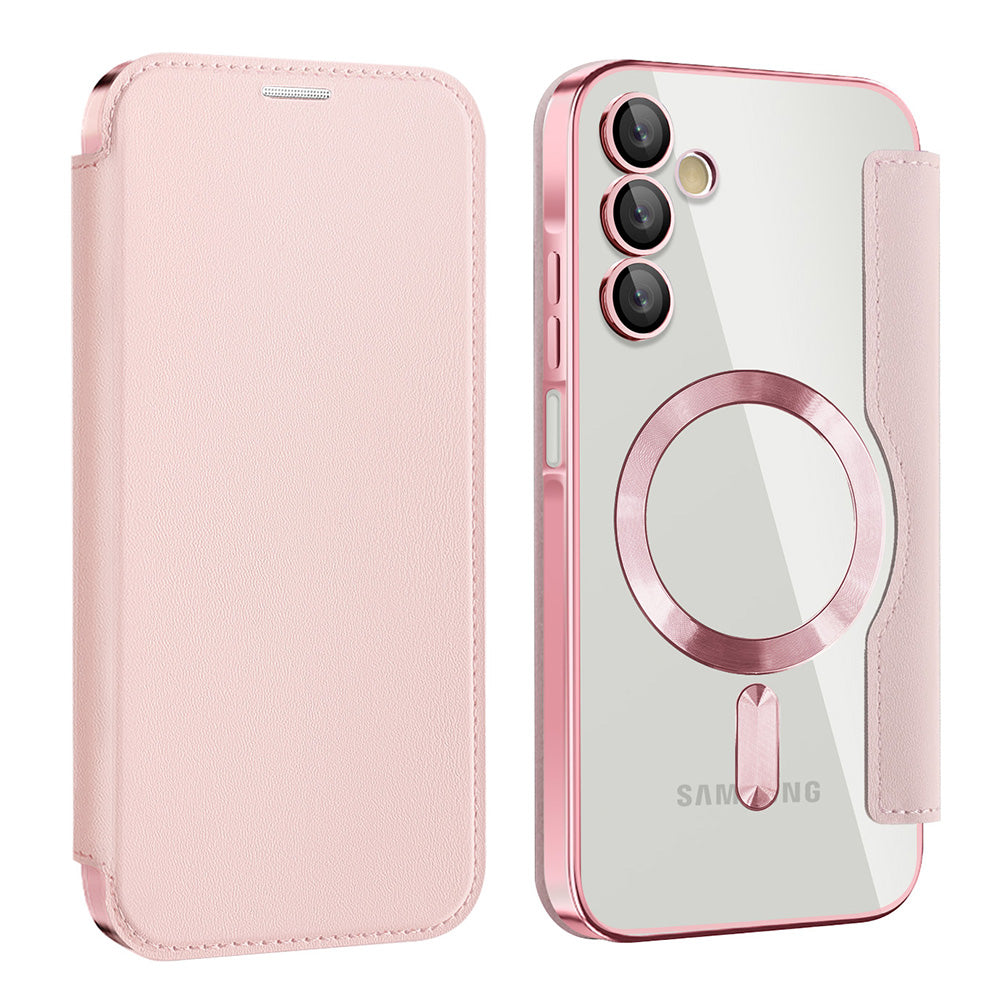 MagSafe futrola za Samsung Galaxy A15 5G A156 / A15 A155, Techsuit, SmartMag Book, Roza