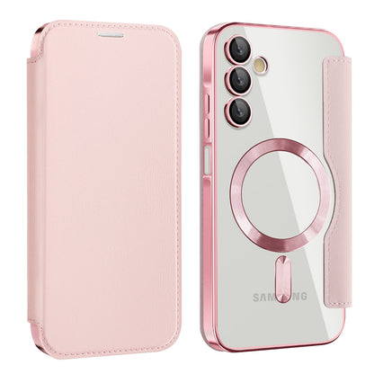 MagSafe futrola za Samsung Galaxy A15 5G A156 / A15 A155, Techsuit, SmartMag Book, Roza