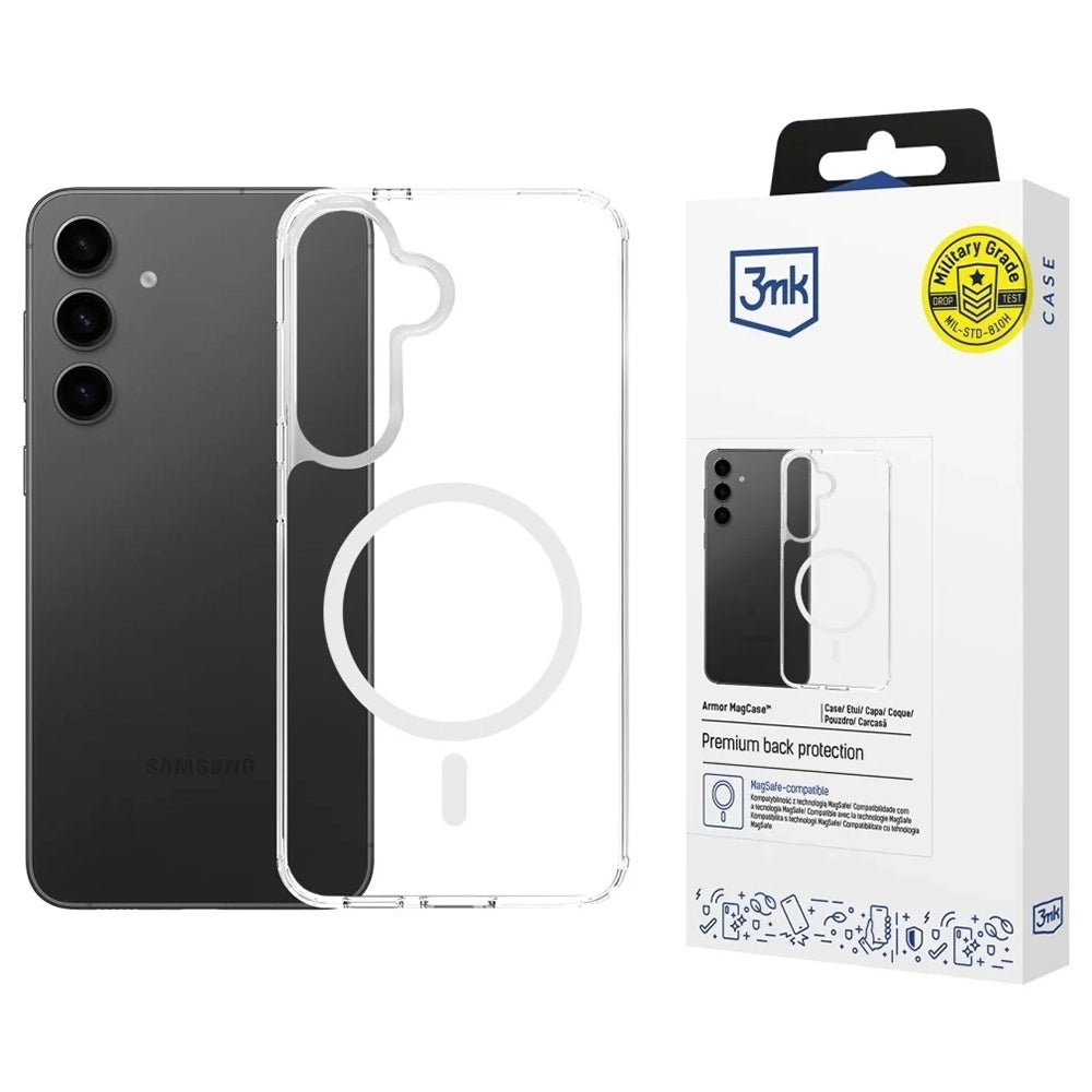 MagSafe maska za Samsung Galaxy A16 5G A166 / A16 4G A165, 3MK, Armor MagCase, Prozirna