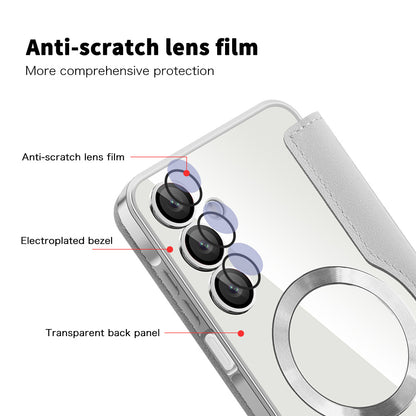 MagSafe futrola za Samsung Galaxy A16 5G A166 / A16 4G A165, Techsuit, SmartMag Book, Siva