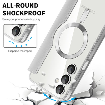 MagSafe futrola za Samsung Galaxy A16 5G A166 / A16 4G A165, Techsuit, SmartMag Book, Siva