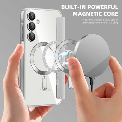 MagSafe futrola za Samsung Galaxy A16 5G A166 / A16 4G A165, Techsuit, SmartMag Book, Siva