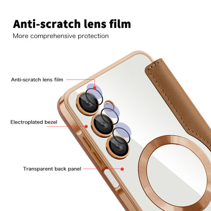 MagSafe futrola za Samsung Galaxy A16 5G A166 / A16 4G A165, Techsuit, SmartMag Book, Smeđa