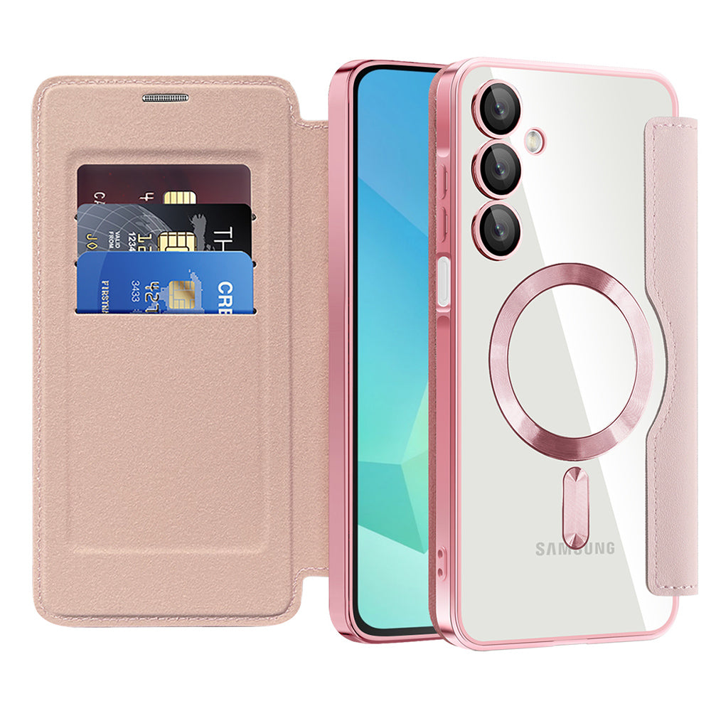 MagSafe futrola za Samsung Galaxy A16 5G A166 / A16 4G A165, Techsuit, SmartMag Book, Roza