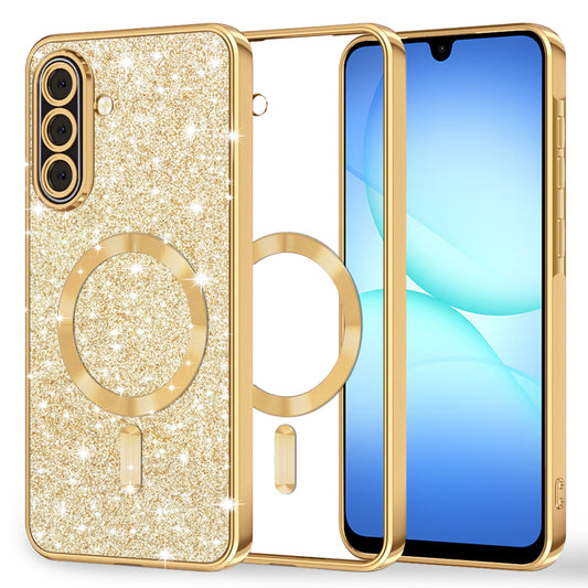 MagSafe futrola za Samsung Galaxy A17 4G / A17 5G, Techsuit, Luxury Glitter, Zlatna