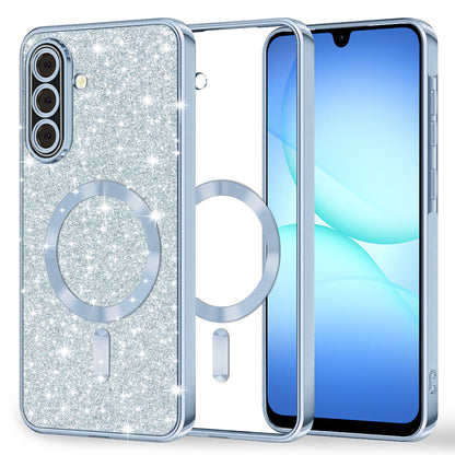 MagSafe maska za Samsung Galaxy A17 4G / A17 5G, Techsuit, Luxury Glitter, Plava