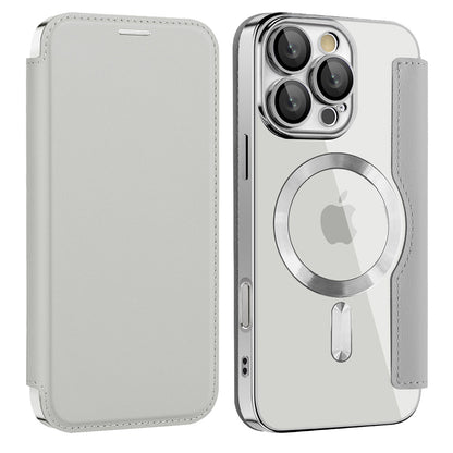 MagSafe futrola za Samsung Galaxy A17 5G, Techsuit, SmartMag Book, Siva