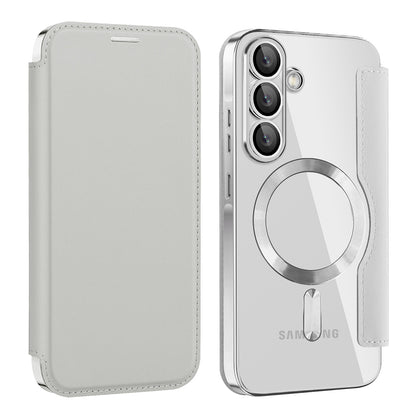 MagSafe futrola za Samsung Galaxy A26 A266, Techsuit, SmartMag Book, Siva