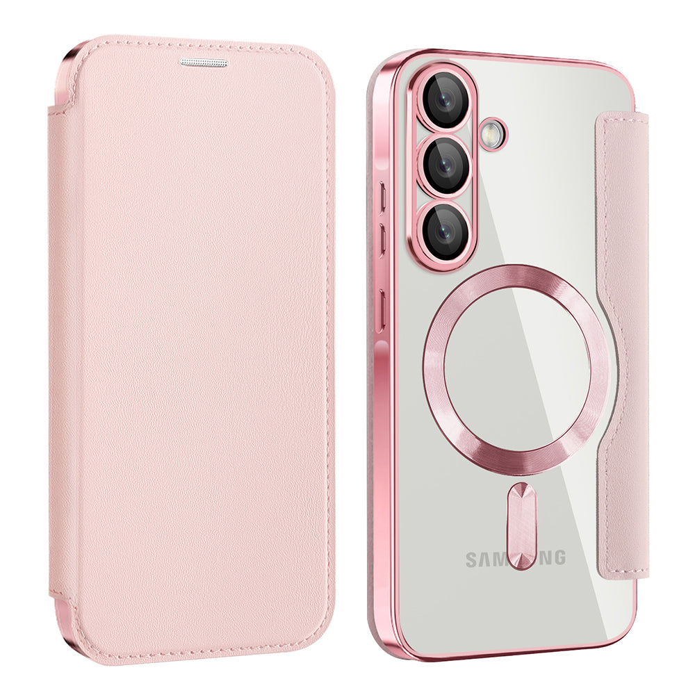 MagSafe futrola za Samsung Galaxy A26 A266, Techsuit, SmartMag Book, Roza