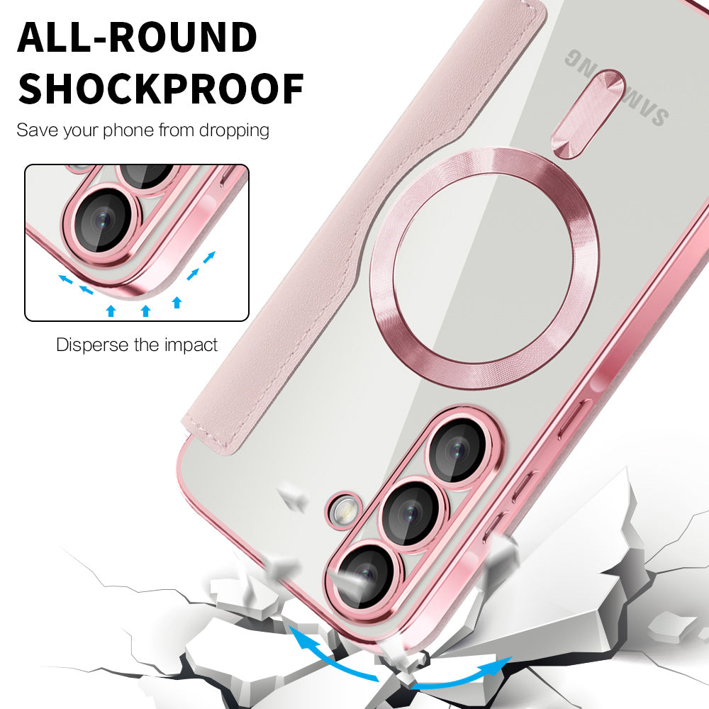 MagSafe futrola za Samsung Galaxy A26 A266, Techsuit, SmartMag Book, Roza