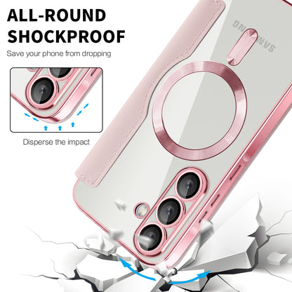 MagSafe futrola za Samsung Galaxy A26 A266, Techsuit, SmartMag Book, Roza