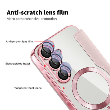 MagSafe futrola za Samsung Galaxy A26 A266, Techsuit, SmartMag Book, Roza