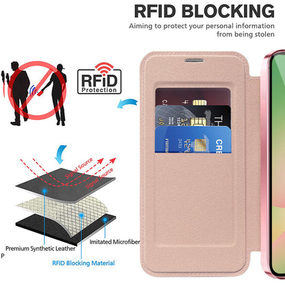 MagSafe futrola za Samsung Galaxy A26 A266, Techsuit, SmartMag Book, Roza