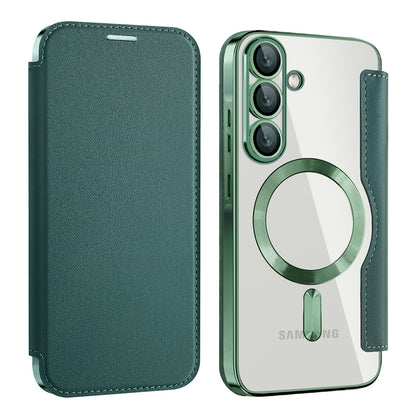 MagSafe futrola za Samsung Galaxy A26 A266, Techsuit, SmartMag Book, Zelena