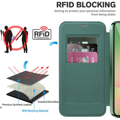 MagSafe futrola za Samsung Galaxy A26 A266, Techsuit, SmartMag Book, Zelena