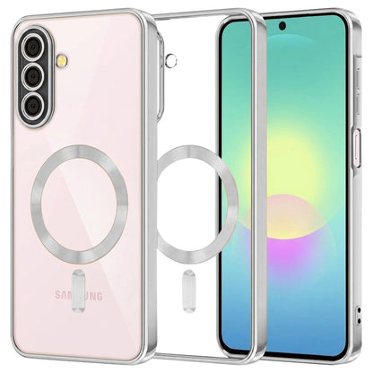MagSafe futrola za Samsung Galaxy A27 5G, Techsuit, Luxury Crystal, Srebrna