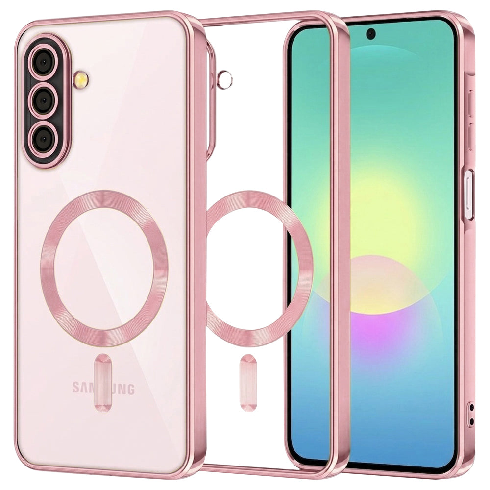 MagSafe futrola za Samsung Galaxy A27 5G, Techsuit, Luxury Crystal, Roza