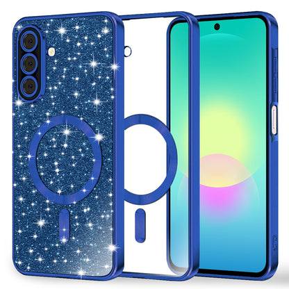 MagSafe maska za Samsung Galaxy A27 5G, Techsuit, Luxury Glitter, Tamno Plava