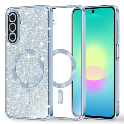MagSafe maska za Samsung Galaxy A27 5G, Techsuit, Luxury Glitter, Plava