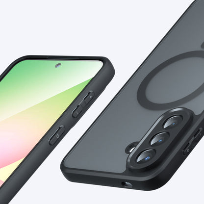 MagSafe futrola za Samsung Galaxy A27 5G, Techsuit, PureFrost, Crna Satenska