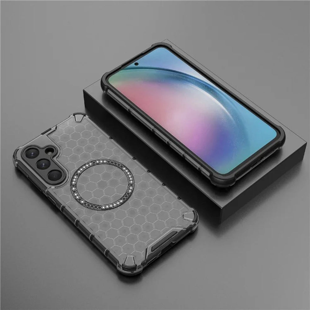 MagSafe futrola za Samsung Galaxy A35 5G A356, Techsuit, HoneyComb Shield, Crna