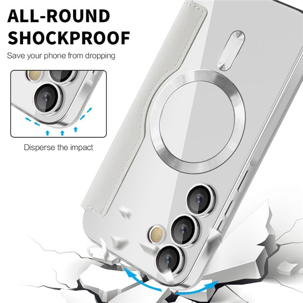 MagSafe futrola za Samsung Galaxy A35 5G A356, Techsuit, SmartMag Book, Siva