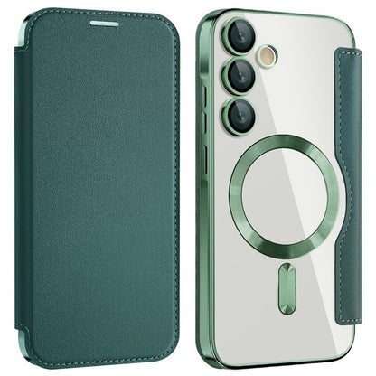 MagSafe futrola za Samsung Galaxy A35 5G A356, Techsuit, SmartMag Book, Zelena
