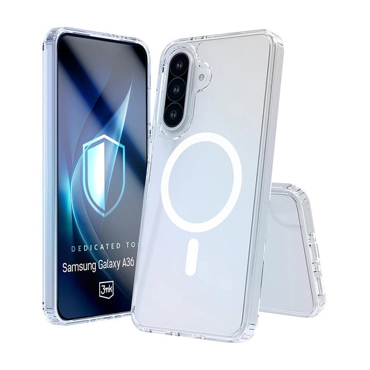 MagSafe futrola za Samsung Galaxy A36 A366, 3MK, Armor MagCase, Prozirna