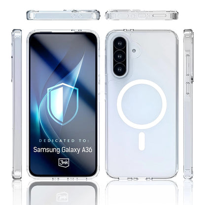 MagSafe futrola za Samsung Galaxy A36 A366, 3MK, Armor MagCase, Prozirna
