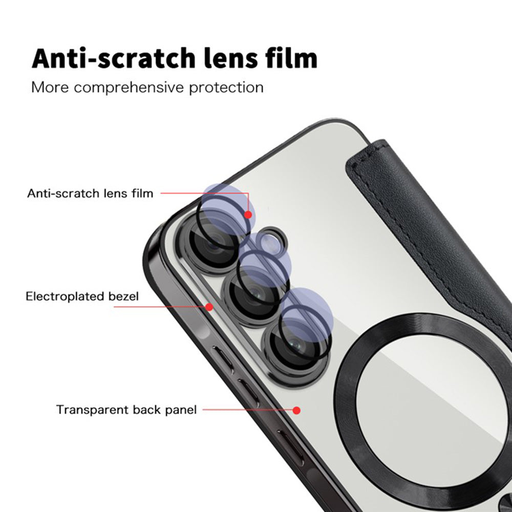 MagSafe futrola za Samsung Galaxy A36 A366, Techsuit, SmartMag Book, Crna