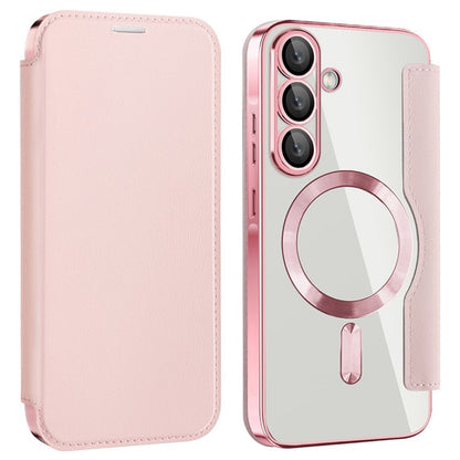 MagSafe futrola za Samsung Galaxy A36 A366, Techsuit, SmartMag Book, Roza