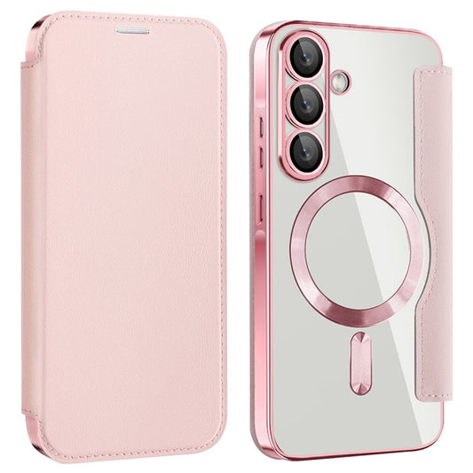 MagSafe futrola za Samsung Galaxy A36 A366, Techsuit, SmartMag Book, Roza