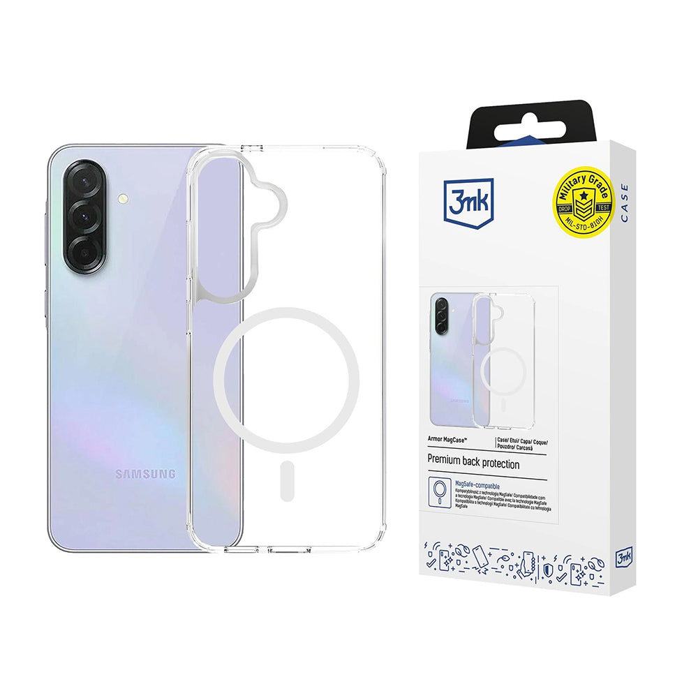 MagSafe futrola za Samsung Galaxy A37 5G, 3MK, Armor MagCase, Prozirna