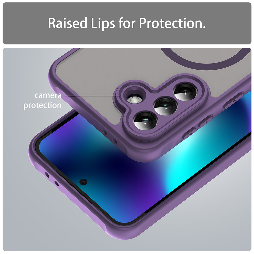 Futrola MagSafe za Samsung Galaxy A37 5G, Techsuit, HaloFrost II, Ljubičasta
