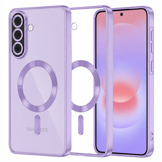 MagSafe futrola za Samsung Galaxy A37 5G, Techsuit, Luxury Crystal, Svijetlo Ljubičasta