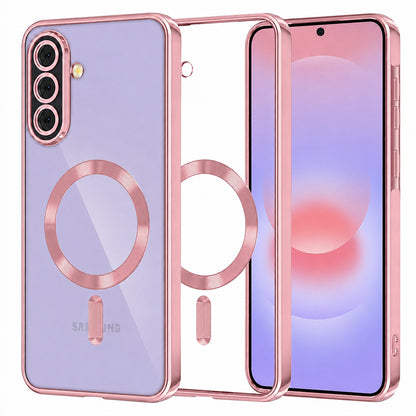 MagSafe futrola za Samsung Galaxy A37 5G, Techsuit, Luxury Crystal, Roza