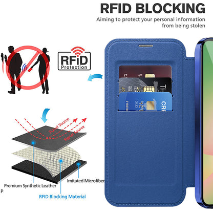 Futrola MagSafe za Samsung Galaxy A37 5G, Techsuit, SmartMag Book, Plava